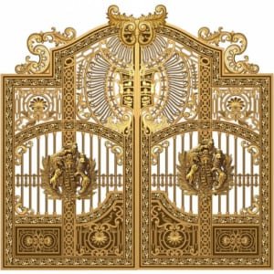 Cổng nhôm đúc mẫu C-025